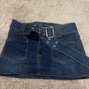 Fashion Nova Dark Blue Mini Skirt